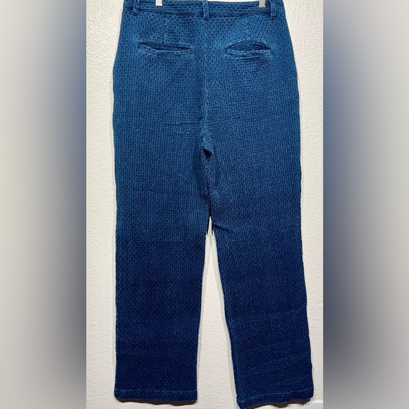 Áwet Blue Indigo-dyed Woven Wide-Leg Trousers - Size 32 (Women’s) - Picture 4 of 4